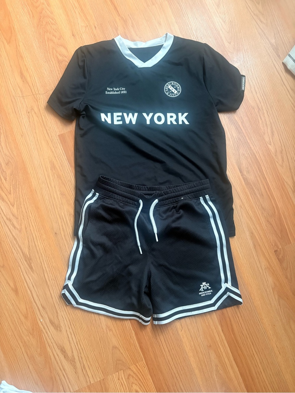 abercrombie kids Black and White New York Athletic Matching Set